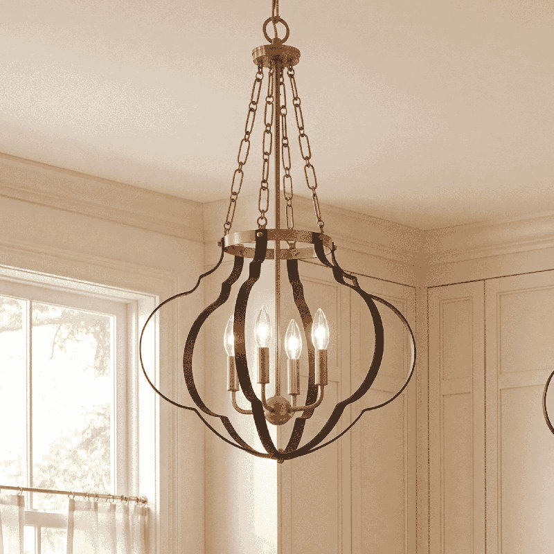 Mercer 4-Light Pendant in Brass/Black, Brass/Black