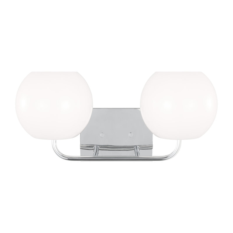 Éclairage pour meuble-lavabo à 2 lumières Jorund, Chrome, Non