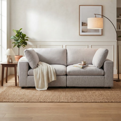 2-Seater Sofa, Modern Minimalist Loveseat Couch