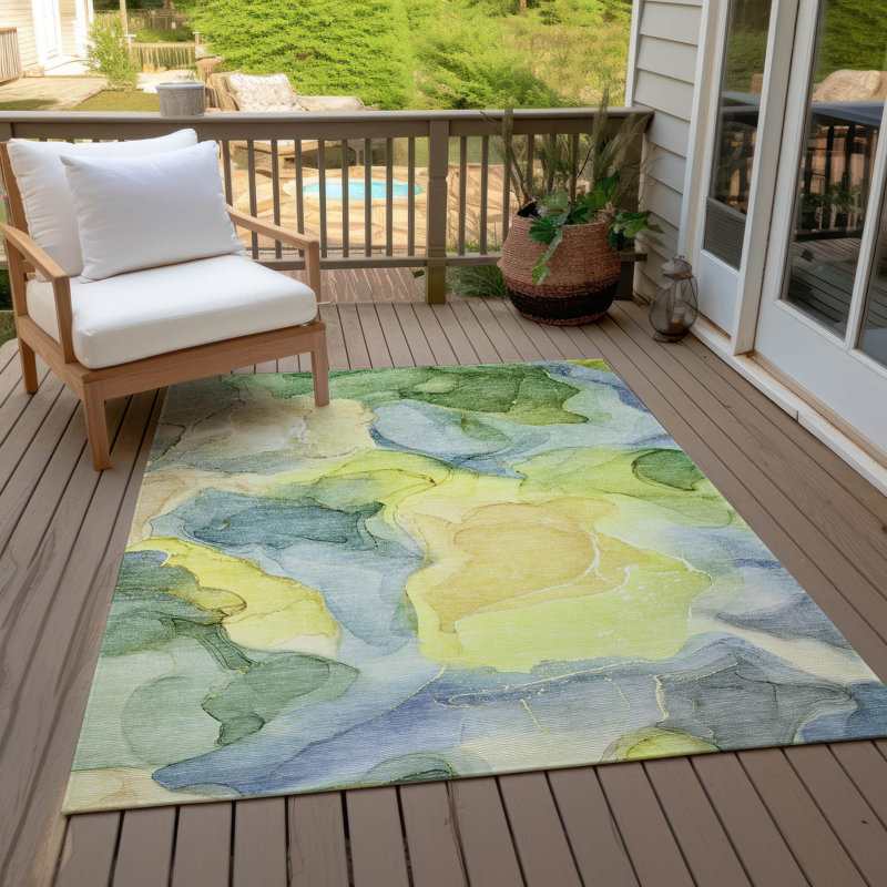 Tapis intérieur / extérieur Alfonzo avec envers antidérapant, Rectangle 3 pi x 5 pi