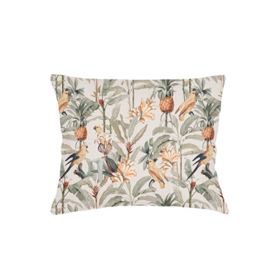 Printed Pillows Linen Floral Accent Pillow