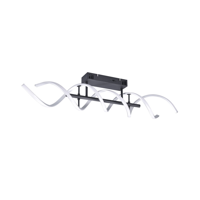 Ademara 1-Light 90cm LED Semi Flush Mount, Brushed Aluminum