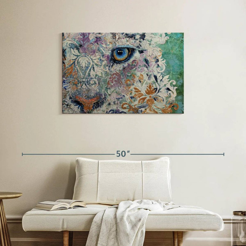 Brampt Royal Snow Leopard, 24" H x 36" W