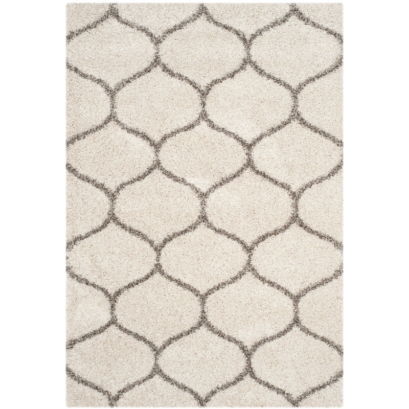 Girault Geometric Shag Area Rug, Rectangle 155 x 229 cm