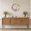 Couronne de Pâques pour porte, décorations de Pâques pour la maison, œufs de lapin, signe de printemps suspendu en bois pour mur de fenêtre de porche