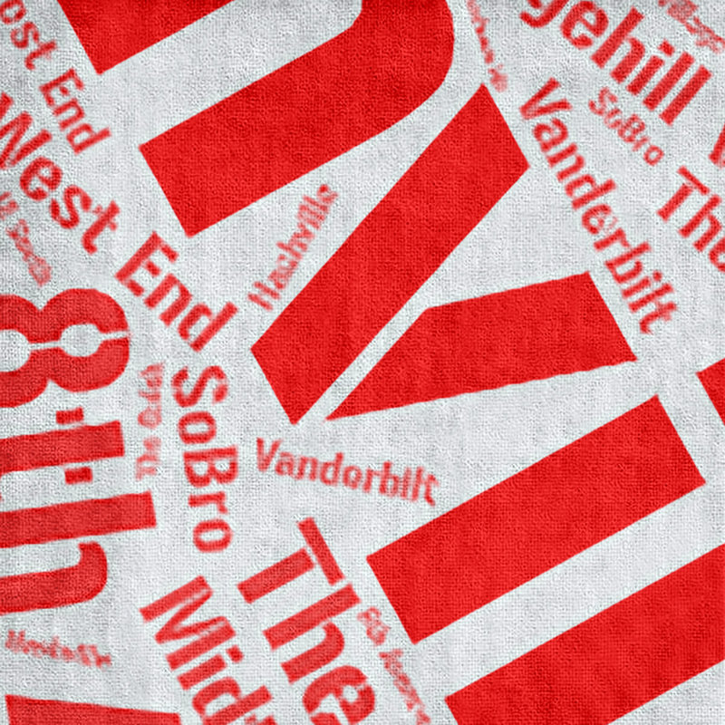 Bath Towel, Red, Poly/Cotton, Nashville