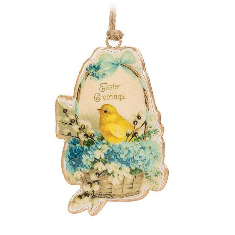 4'' Ombre Metal Animals Hanging Figurine