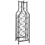 Raishon Floor Wine Bottle Rack in Black