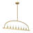 8 - Light Metal Oval  Desgin Candle Style Linear Chandelier