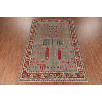 Handmade Kazak Oriental Area Rug 8