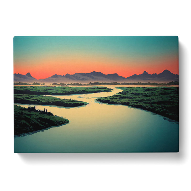 Mountain River Vol.5 - Wrapped Canvas, 50cm H x 76cm W x 3cm D