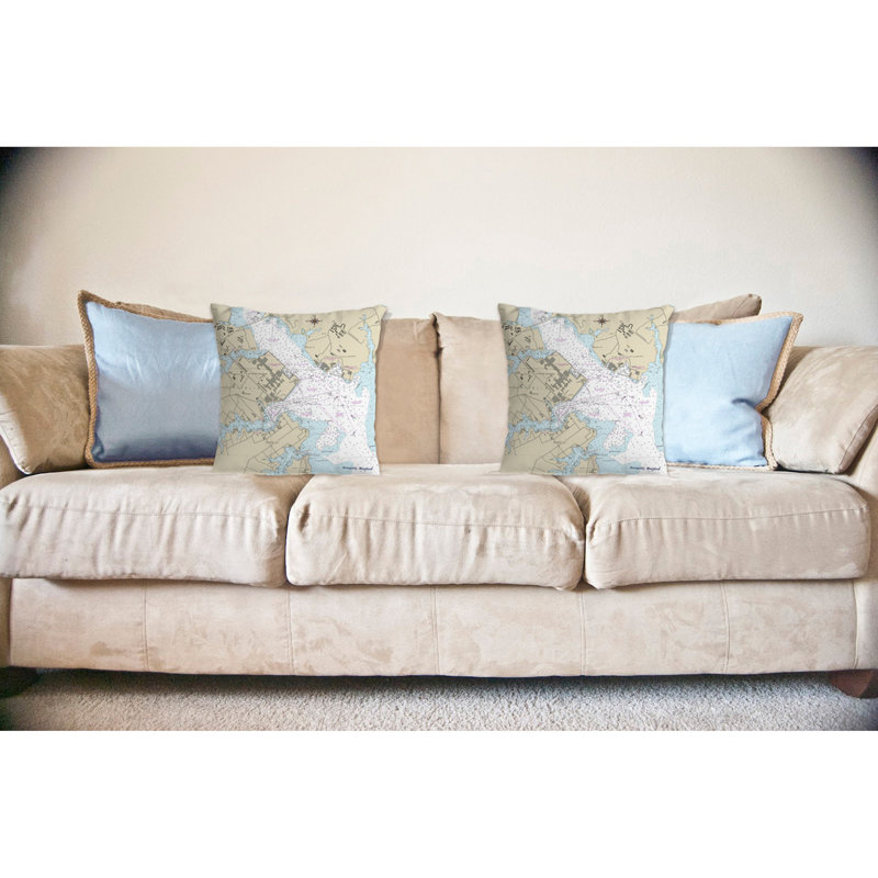 Coussin décoratif intérieur/extérieur sans cordons annapolis-usna, md