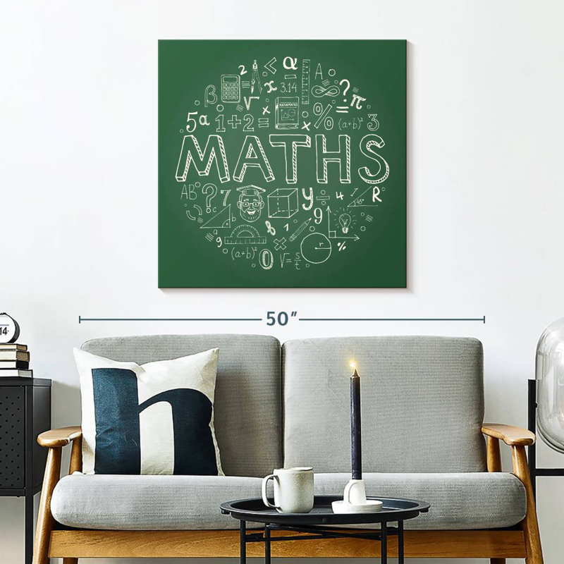Keiri Math Chalk Typography, 30" H x 30" W