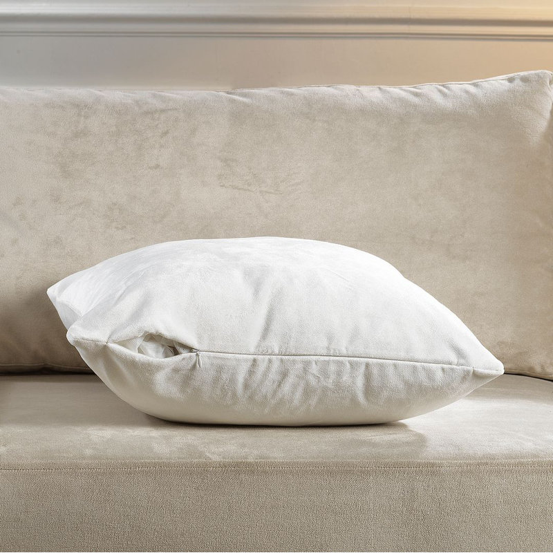 Matte Velvet Cushion Cover - 1 Pc, 30cm x 30cm, White