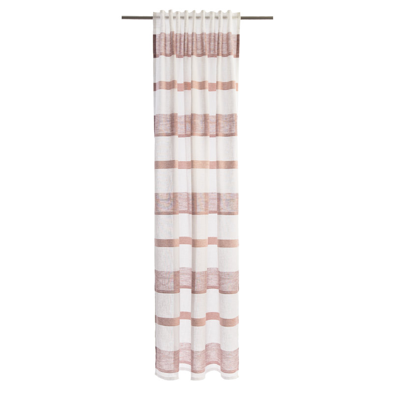 Gladeview Semi Sheer Curtain, Rose