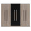 Rangement à 6 portes pour garde-robe en bois pour chambre à coucher, avec 2 tiroirs à l'intérieur