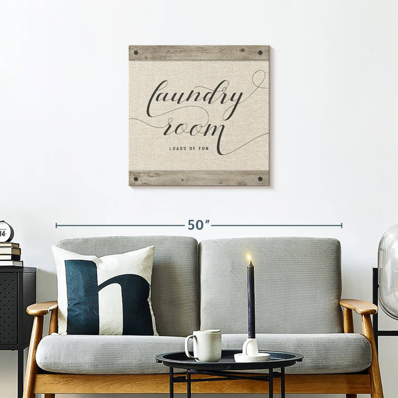 Tergel Laundry Room Typography, 24" H x 24" W