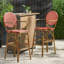 Extérieur et aluminium français, rouge, siège de 29,5 po, rouille, jardin et partie de 2 pour utilisation, aluminium, preuve, caractéristique