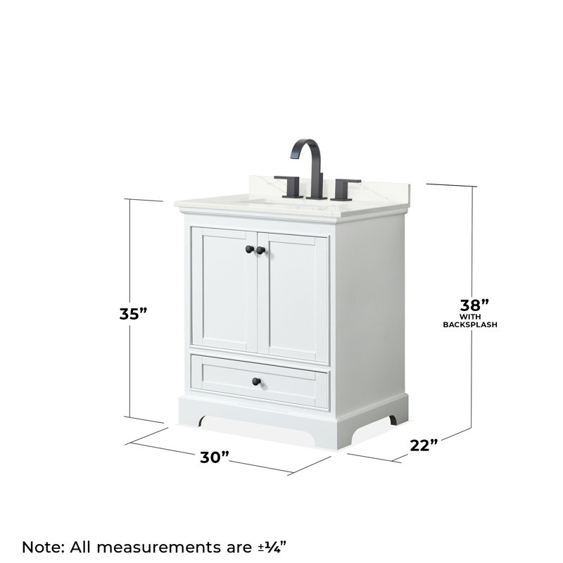 Ensemble de meuble-lavabo simple avec comptoir en quartz Deborah, Quartz Giotto, Blanc, Noir mat