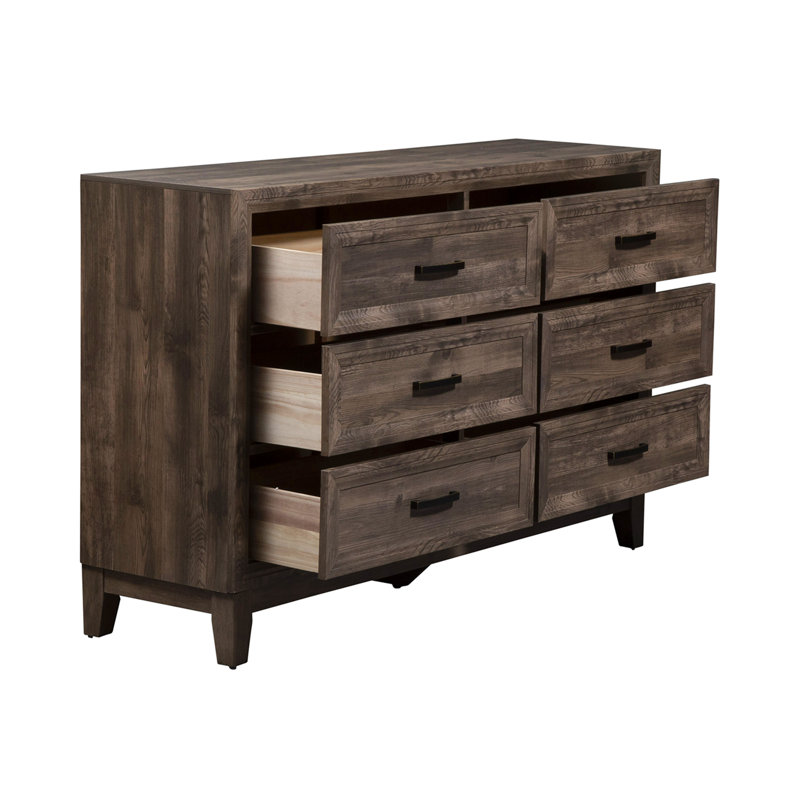  Anquenette Queen Panel Bed, Dresser & Mirror, Nightstand Set, 4 Pcs: Bed, Nightstand, Dresser, Mirror, Queen