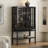 Black Solid Wood+Tempered Glass Display Cases