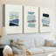 Seaside Colour Study I  -Custom Wrapped Gallery Canvas - 3 Pieces-300568493