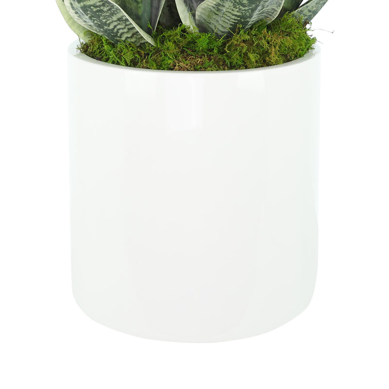 Faux Snake Plant in Fiberstone Planter