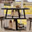 43" Industrial Round Dining Table for 4-6,Metal Mesh Shelf & Black Frame for Kitchen,Dining Room-126622857