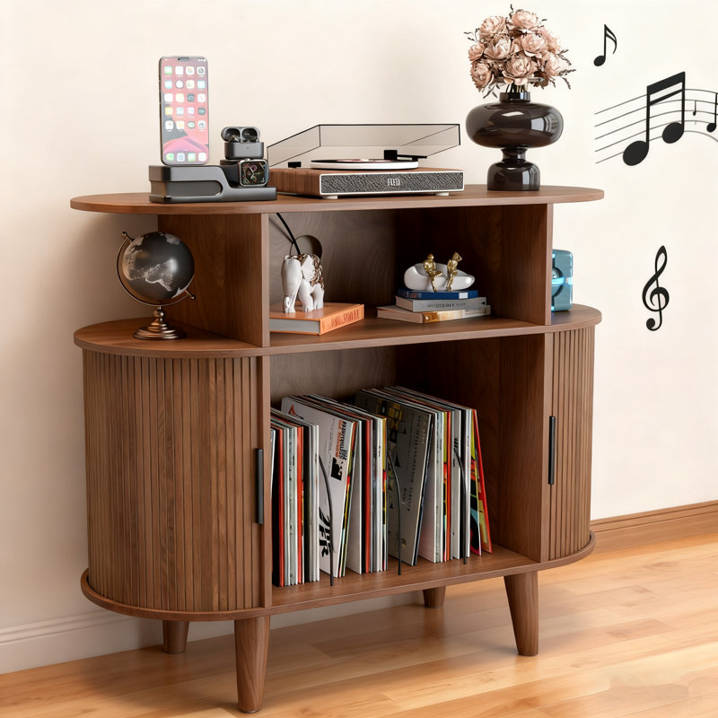 Support pour tourne-disque, Brun
