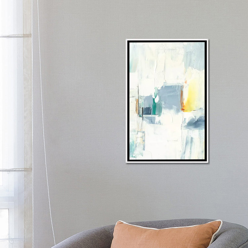 «Rainy City I» par Ethan Harper - reproduction d'art, H 26 po x l 18 po x 1,5 po, Toile blanche encadrée, Pas de tapis