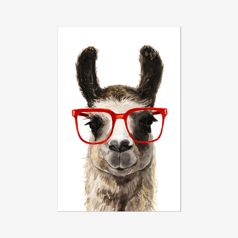 Hip Llama I - Painting, Paper Print, 91cm H x 61cm W x 0.17cm D
