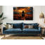 «Lone Cowboy Riding His Horse Under Rain», impression sur toile murale moderne pour la maison et le bureau-305303495