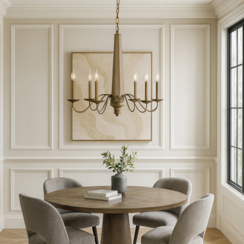 Dinner at Chandelier - Heritage Bronze - 48"W x 42"H