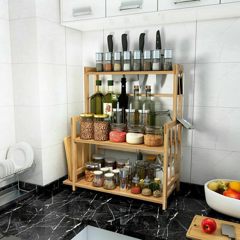 Cabinet System Bamboo Spice Rack