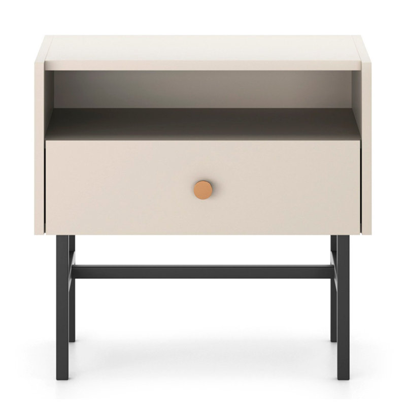 54.8cm W Manufactured Wood Bedside Table