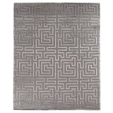 Metro-Velvet Geometric Area Rug in Taupe