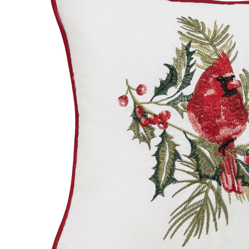 Cardinal Duo Berry Botanical Pillow