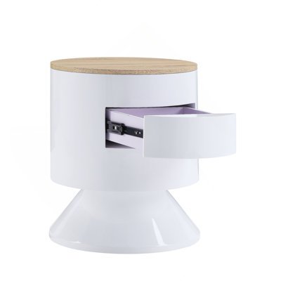 Accent Table With Display And Utility Function