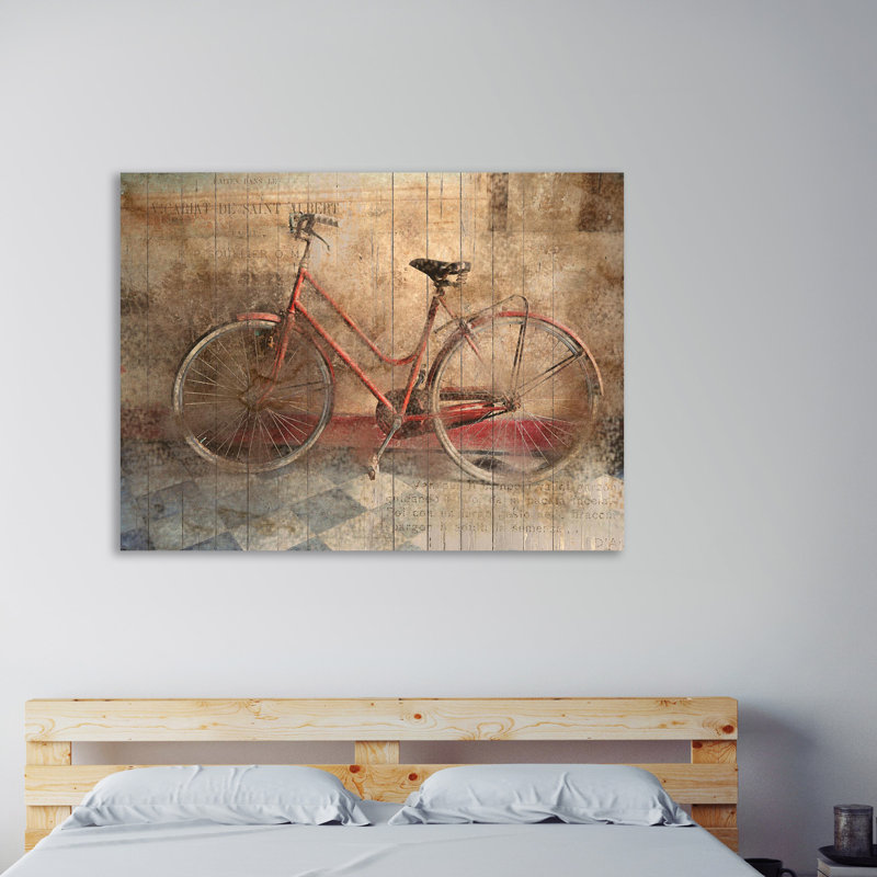 « rouille bicycle », impression sur toile tendue, H 24 po x l 32 po x P 1,5 po