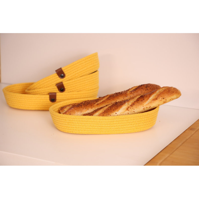 Ebern Designs Decorative Basket, Yellow