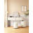 Jahnea Vanity-Elegant Set: Saddle Leather-Finished Top Vanity Table & Stool, Stainless Steel Support, Reversible Installation, and Dimmable LED Mirror-949619657