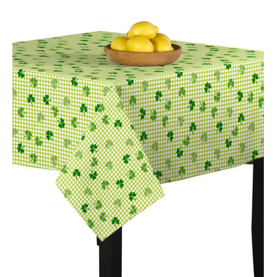 Chayla Shamrocks Gingham Check Tablecloth