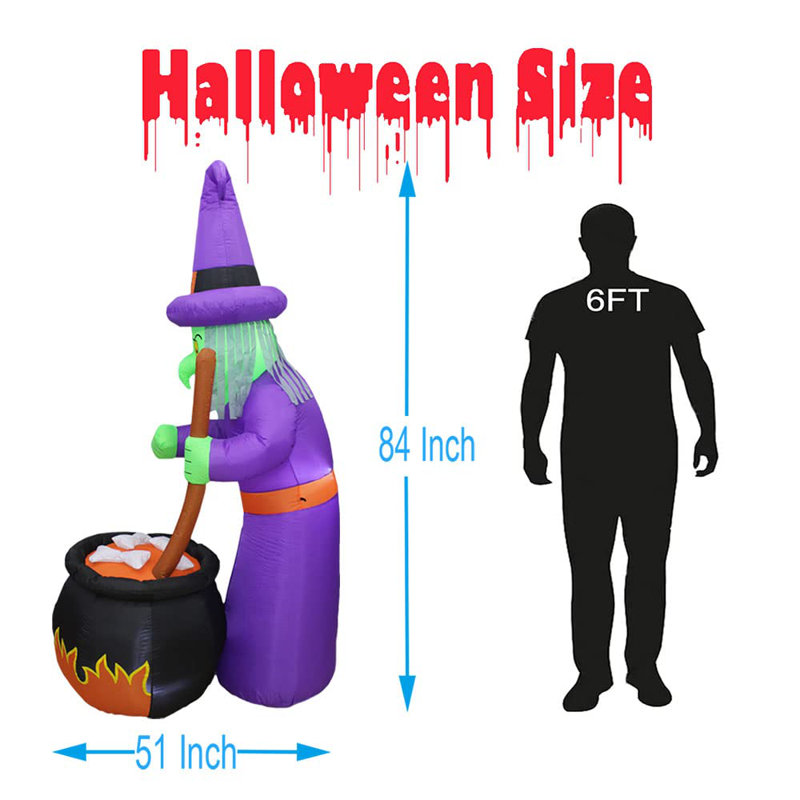 Sorcière géante d'Halloween gonflable