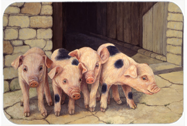 Caroline's Treasures Pigs Piglets Glass Cutting Board