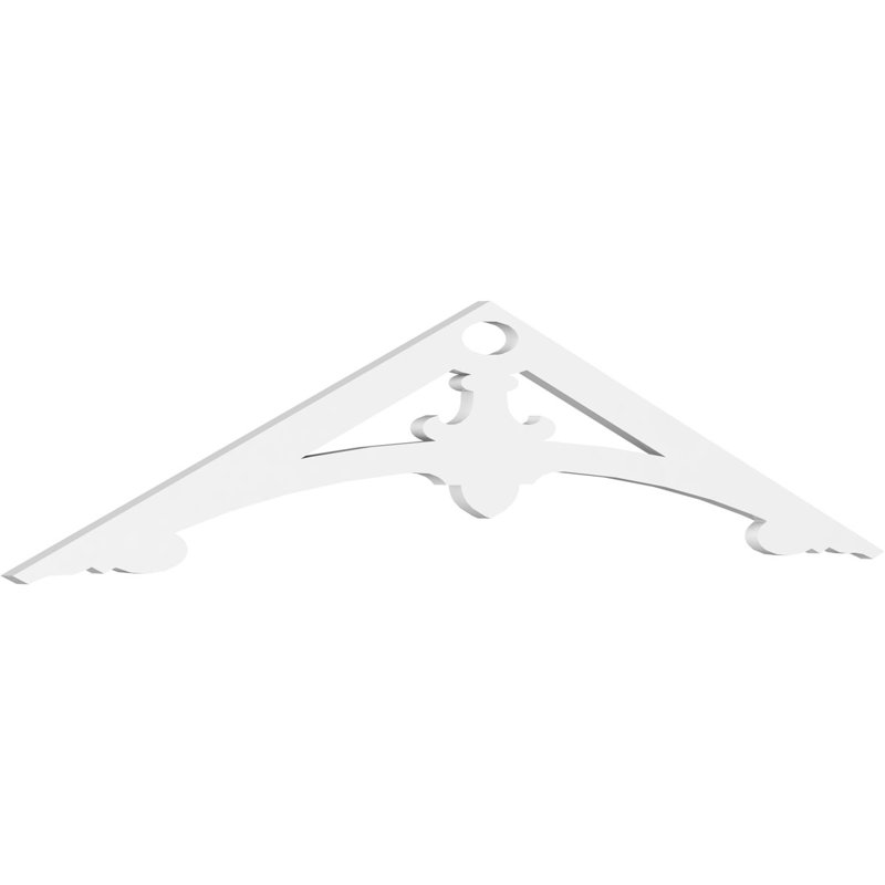 Pignon en PVC de qualité architecturale Sellek, H 15 po x l 72 po x P 1 po, 5 / 12