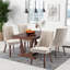 Chaise de salle à manger rembourrée en velours Esmer (ensemble de 2)-747837809