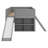 Low Profile Loft Bed Featuring A Slide And Shelves-1350192709