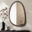 Asymmetrical Wood Framed Wall Accent Mirror-337404173