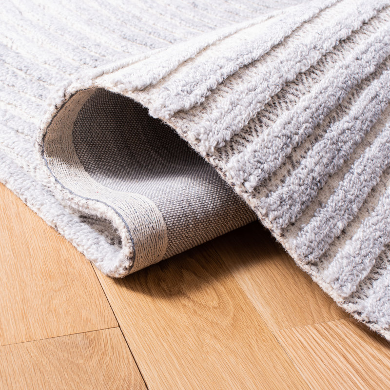 Tapis gris touffeté à la main Aydee, Tapis de couloir 2 pi 3 po x 6 pi