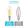 5 Watt (60 Watt Equivalent), Vintage LED Chandelier Bulb, Dimmable Torpedo Tip, Warm White (2700K), E12/Candelabra Base (Set Of 12)